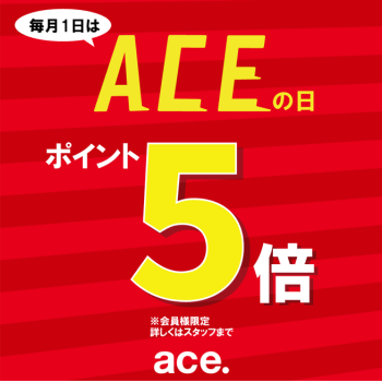 毎月1日はエースの日♪